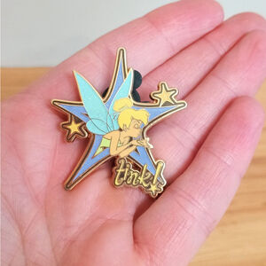 Walt Disney 2006 Tinkerbell Tink Glitter Star Pin Trading Lanyard